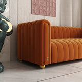 Sofa With Vertical Stripes With Accents