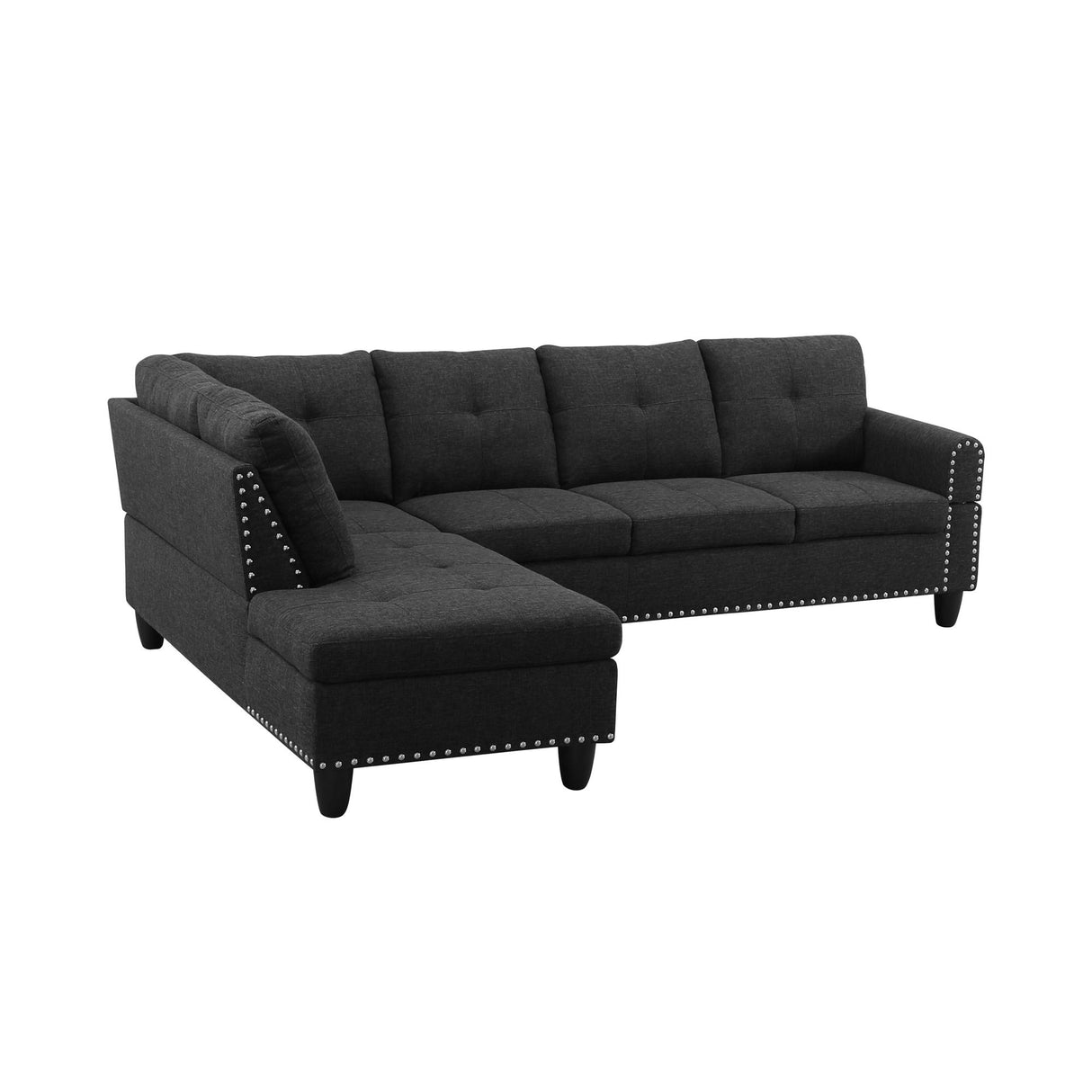 L - Shaped Sectional Sofa With Movable Left Chaise