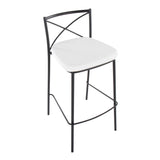Modern Charlotte - Contemporary Fixed Height Barstool (Set of 2)