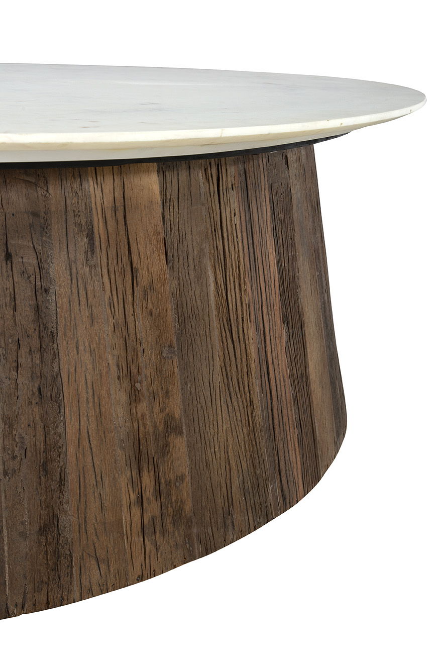 Opal - Coffee Table - Dark Brown / White