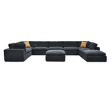 Custom Configuration Modular Sectional With Toss Pillows