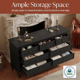7 Drawer Dresser, Storage Chest - Black
