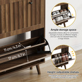 Shoe Cabinet, Storage Unit For Hallways - Walnut