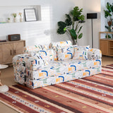 Convertible Sleeper Sofa Bed, Foldable Multi Functional Couch For Living Room - White