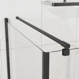 Goodyo - Frameless Corner Shower Door - Matte Black