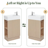 Modern Bathroom Vanity With Sink And 2 Tier Shelf