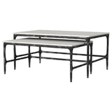 Ebby 2 - Piece Genuine Marble Top Nesting Coffee Tables - Coffee Tables available at Alpine Outlets in Denver