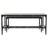 Ebby 2 - Piece Genuine Marble Top Nesting Coffee Tables - Coffee Tables available at Alpine Outlets in Denver