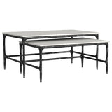 Ebby 2 - Piece Genuine Marble Top Nesting Coffee Tables - Coffee Tables available at Alpine Outlets in Denver