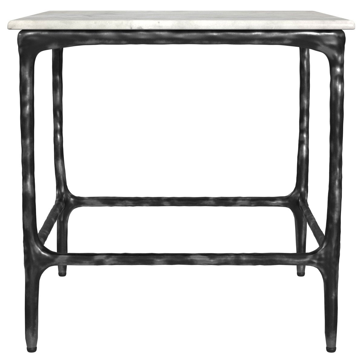 Ebby Square Genuine Marble Top End Table, Antique Black - End & Side Tables available at Alpine Outlets in Denver