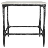 Ebby Square Genuine Marble Top End Table, Antique Black - End & Side Tables available at Alpine Outlets in Denver
