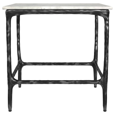 Ebby Square Genuine Marble Top End Table, Antique Black - End & Side Tables available at Alpine Outlets in Denver