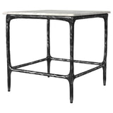 Ebby Square Genuine Marble Top End Table, Antique Black - End & Side Tables available at Alpine Outlets in Denver