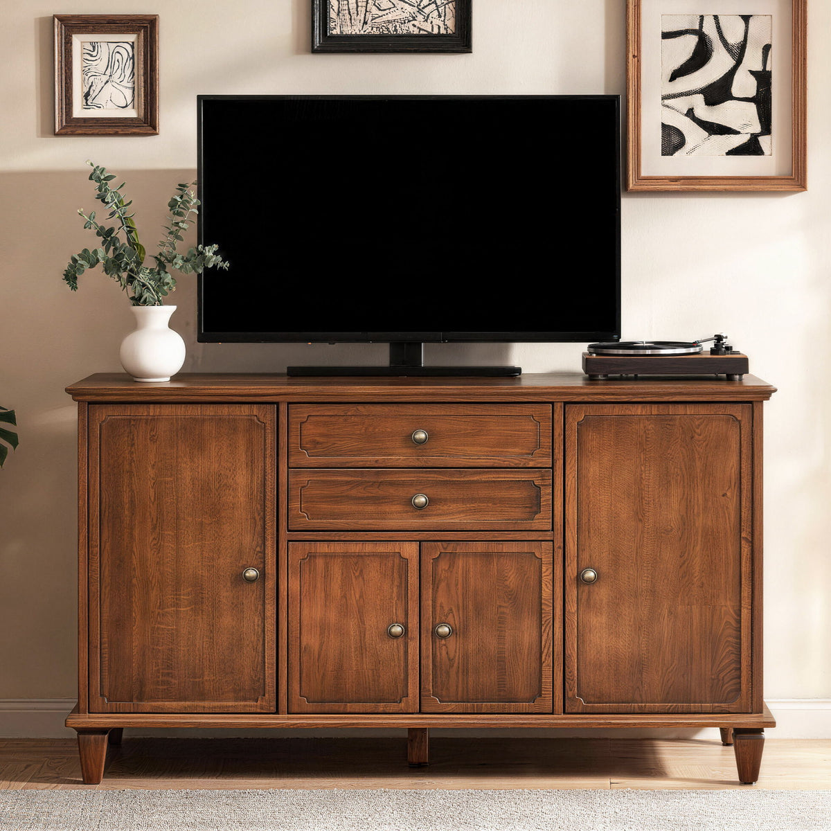 Sideboard Buffet Cabinet With 4 Doors And 2 Drawers, Console For Kitchen