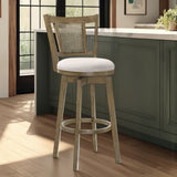 Isla - 26" Putty Brown Counter Height Rubberwood Swivel Barstool