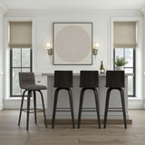 Vienna - 30" Swivel Bar Stool - Black Wood