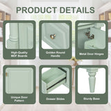 Modern Bathroom Vanity With Sink, Freestanding Cabinet With Flip Drawer & Adjustable Shelf