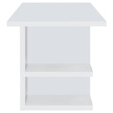 Hannah - 4 Shelf Writing Desk With Open Shelving - White