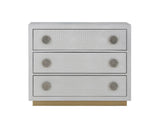 Anpu - Faux Crocodile Skin Console Cabinet - Silver - Accent Cabinets - Alpine Outlets