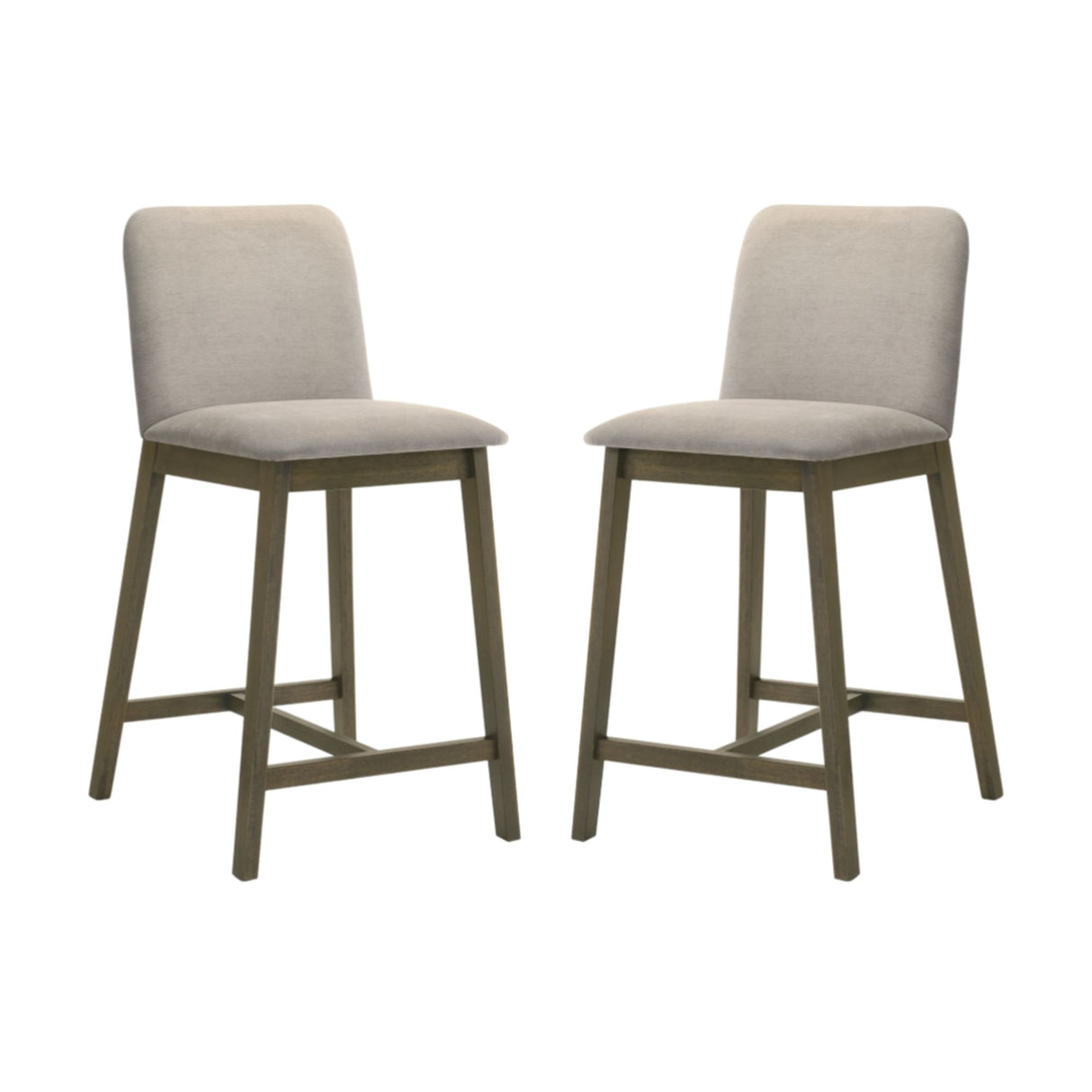 Allin - Upholstered Wood Counter Height Barstool