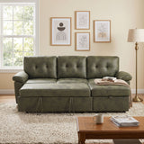Convertible Sectional Sofa Bed With Pull Out Sleeper And Storage