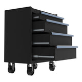 HART 27-Inch 4-Drawer Rolling Tool Cabinet, Heavy-Duty Steel Base with Locking Storage