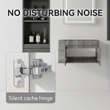 Floating Bathroom Vanity Cabinet, Soft Close Double Drawers, Open Side Storage, Wall Mounted, Cabinet Only