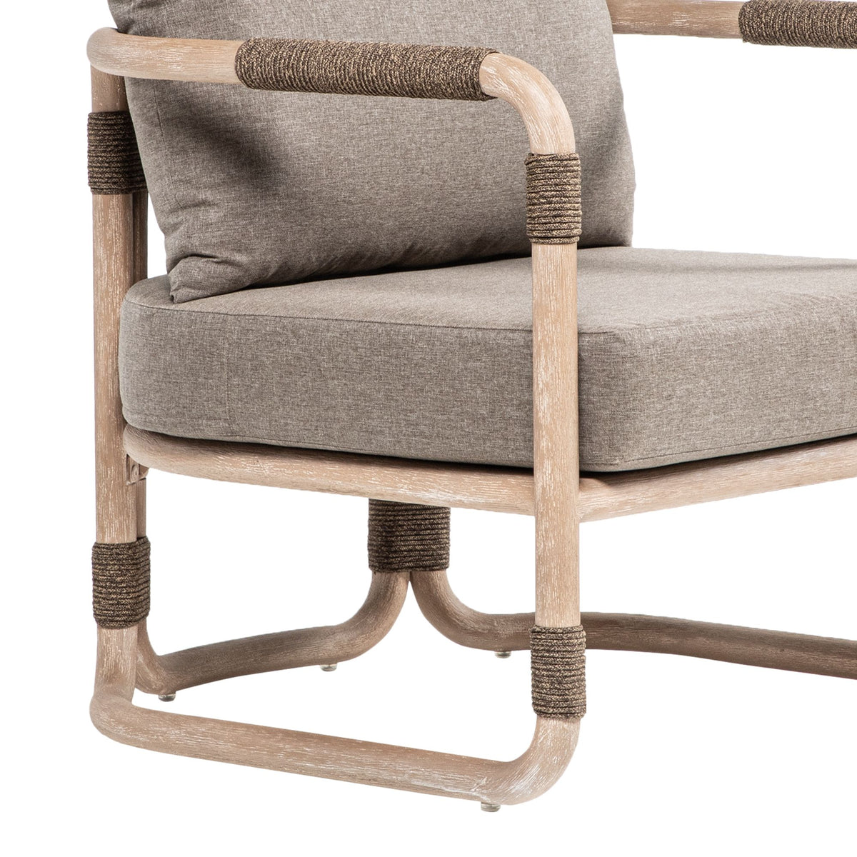 Baja - Outdoor Lounge Chair With Cushion - Brown Eucalyptus / Brown