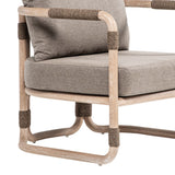 Baja - Outdoor Lounge Chair With Cushion - Brown Eucalyptus / Brown