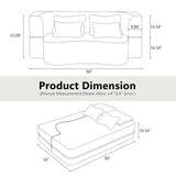 Modern Floor Sofa With 4 Pillows