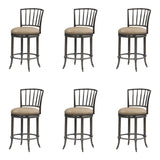 Vince - Commercial Grade Steel Frame Faux Leather Upholstered Swivel Counter Height Barstool