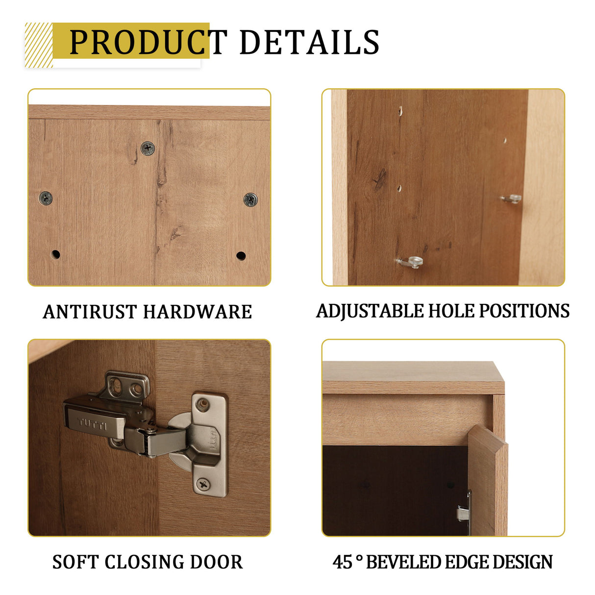 Freestanding Storage Cabinet, Soft Close Doors