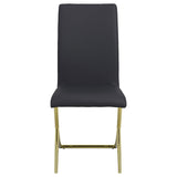 Dining Chairs (Set of 2) - Black / Gold
