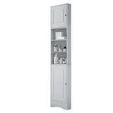 Multi Functional Corner Cabinet With Adjustable Shelves And 2 Doors