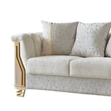 Chateau - Loveseat - Cream / Brown