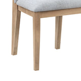 Caspian - Linen And Oak Finish Dining Chair (Set of 2) - Gray - Chair Sets - Alpine Outlets