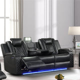 Benz - Power Recliner Set With LED Lighting And USB Charging