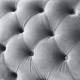 Accent Chair With Button Tufted Diamond Grid & 1 Pillow For Living Room