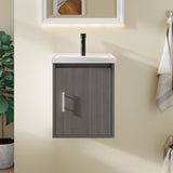 Floating Bathroom Vanity Combo, Wall Mounted Cabinet With Sink & Soft Close Doors For Small Bathrooms