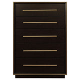 Prescott - 5 Drawer Chest - Brown