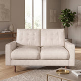 Loveseat Sofa, Tufted Back Upholstered 2 Seat Couch