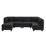 Upholstered Modular Sectional - Black