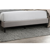 Platform Bed With Diamond Tufted Headboard
