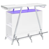 Katia - Wine Cabinet With LED Home Bar, 12 Bottle Storage - Gloss White