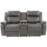 Contemporary Living Room Set, Horizontal And Vertical Tufting