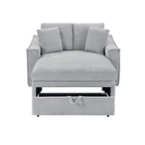 Modern Chaise Sofa With Hidden Storage For Living Room