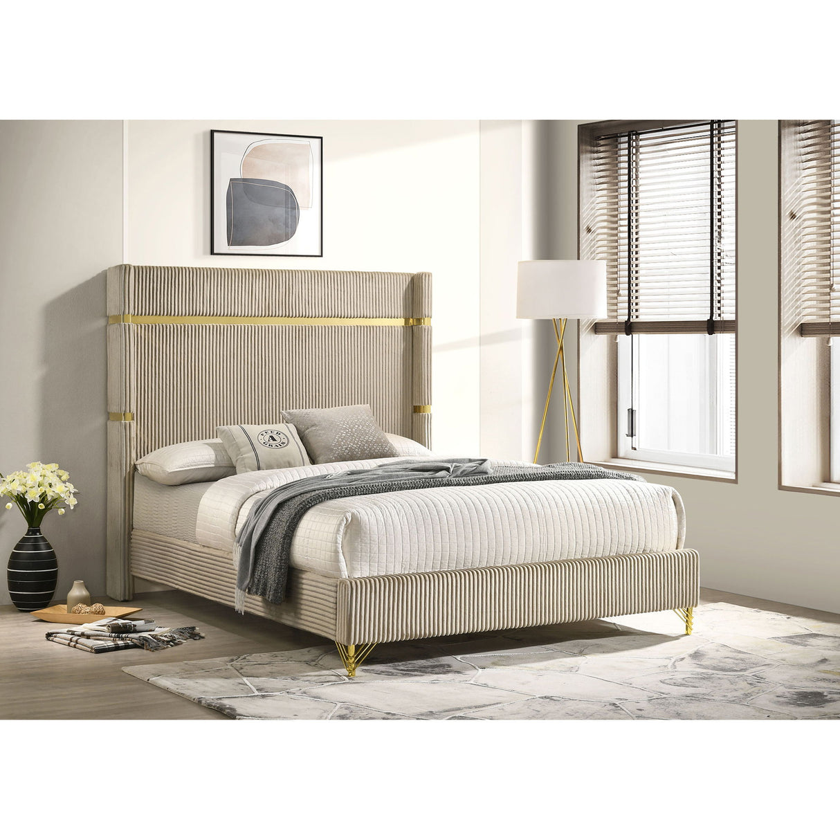 Malcolm - Wingback Bed