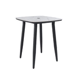 5 Piece Outdoor Bar Set With Table And Swivel Stools - Carbon / Ember Black