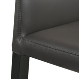 Elyza - Full Back Top Grain Leather Upholstered Wood Dining Chairs (Set of 2)