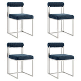 Anastasia - Dining Room Chair Set With Brushed Silver Frame
